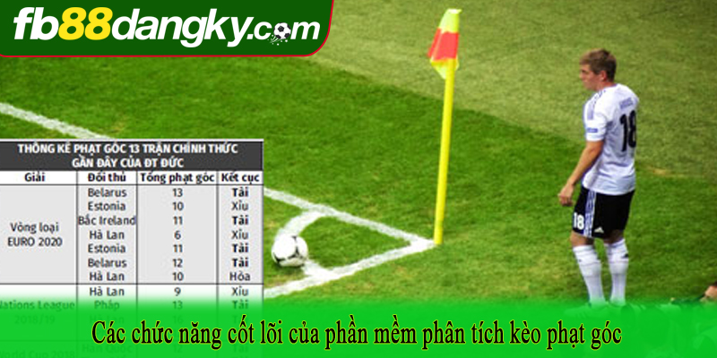 Các chức năng cốt lõi của phần mềm phân tích kèo phạt góc