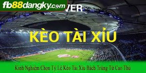 kinh nghiệm chọn tỷ lệ kèo tài xỉu
